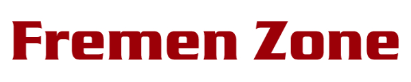 Obecne logo Fremen Zone. Używa tej samej czcionki w tym samym kolorze
i rozmiarze co stare logo. Nowe logo ma przeźroczyste tło, nie posiada
faktury powierzchni oraz nie rzuca cienia.